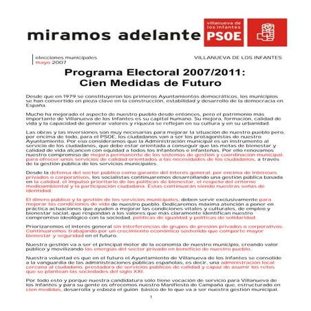Programa Electoral 2007