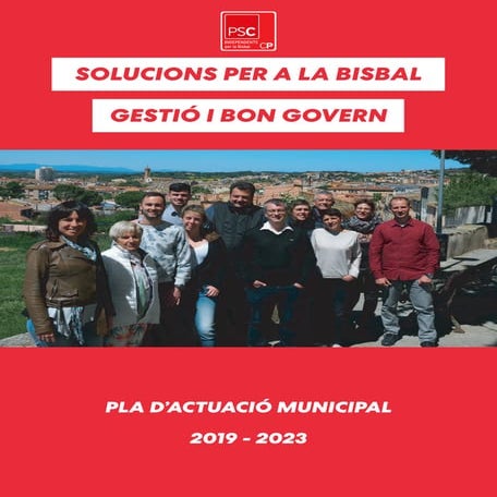 Pla d'Actuació Municipal 2019/2023 PSC La Bisbal Empordà