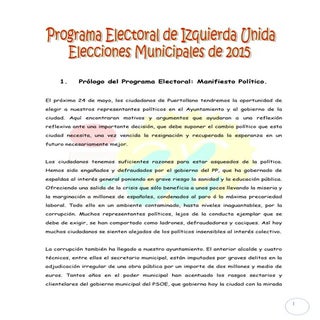 Programa electoral municipales 2015...
