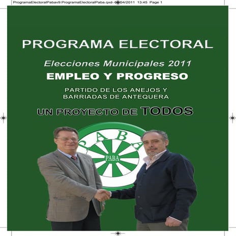 Programa electoral PABA 2011