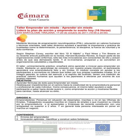 Programa en san bartolome tirajana  17 al 20 octubre