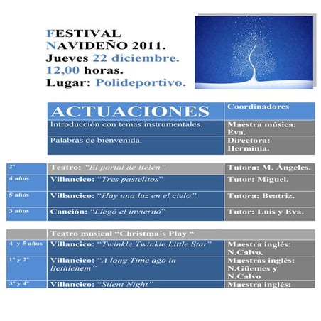 Programa ~ festival navidad 11 | PDF