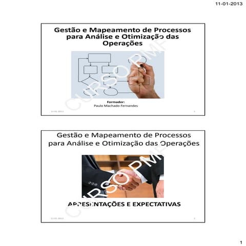 Programa formação Exemplo - Mapeamento de processos | PDF