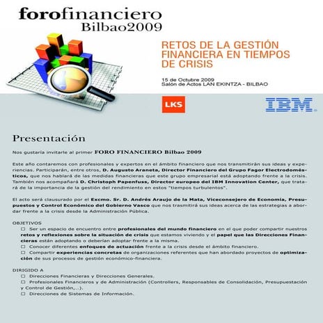 FORO_FINANCIERO: Programa Foro BILBAO 2009
