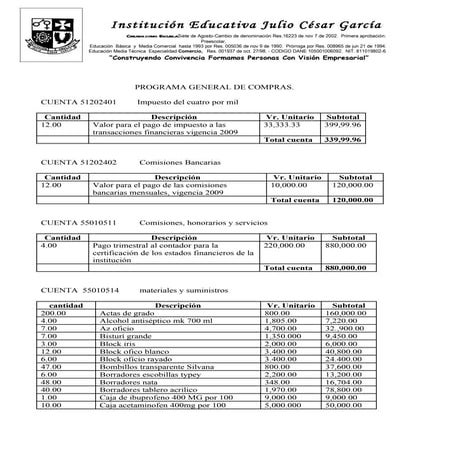 Programa general de_compras