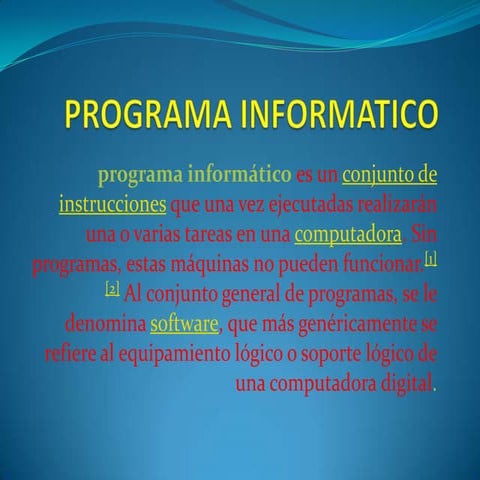 Programa informatico