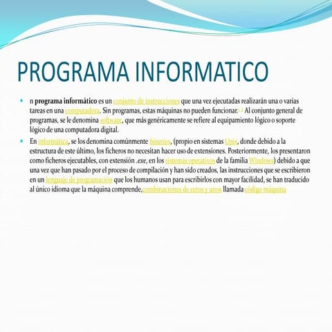 Programa informatico.tecnicas