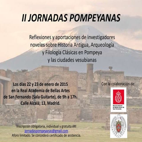 Programa. II Jornadas Pompeyanas