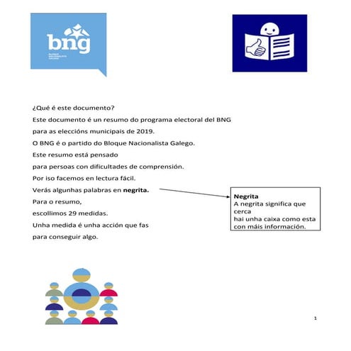 Programa electoral do BNG do Porriño | PDF