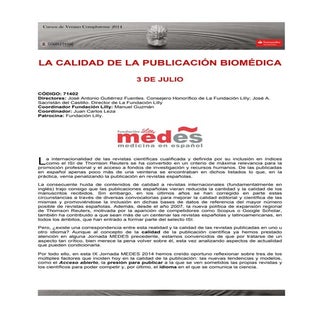 Programa medes jornada2014. La cali...