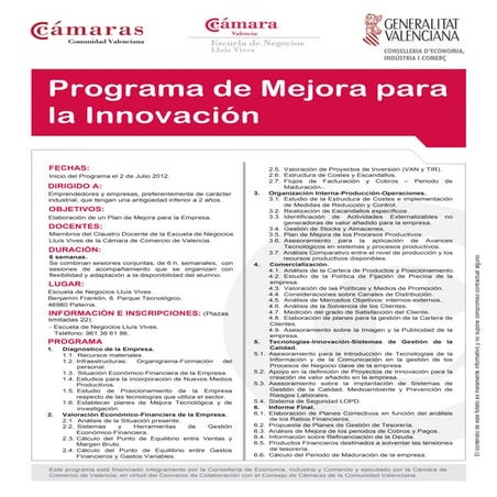 Programa mejora innovacion