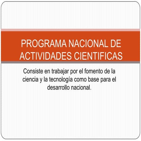 Programa nacional de actividades