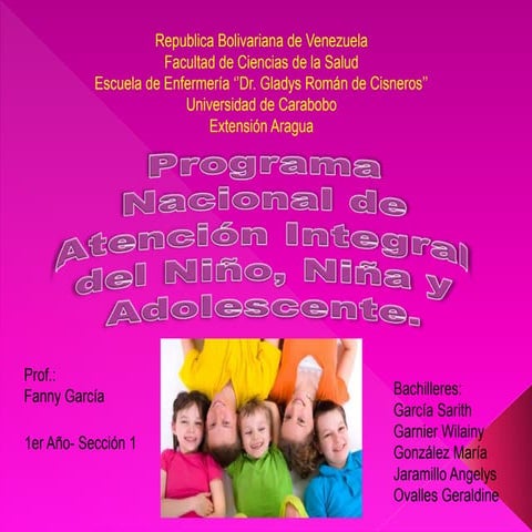Programa nacional de atencion integral del niño, niña y adolescente | PPTX