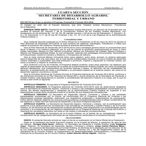 Programa nacional de vivienda