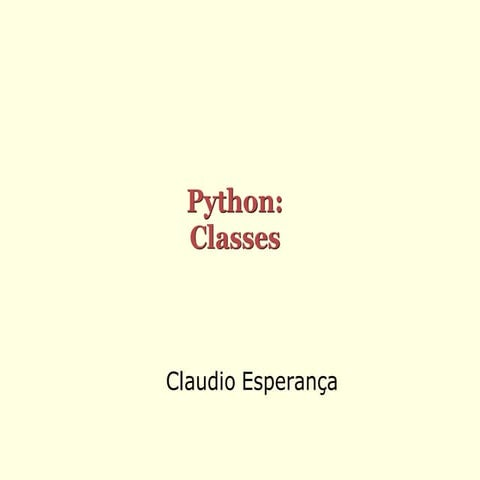 Programando em python   classes