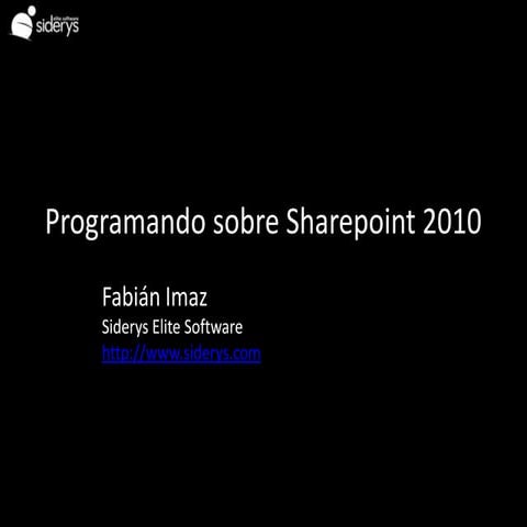 Programando sobre sharepoint_2010