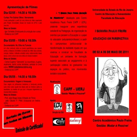 Programação 1ª semana paulo freire   final