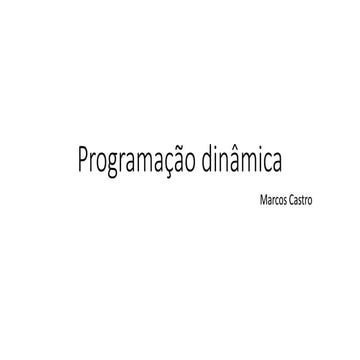 Programação dinâmica