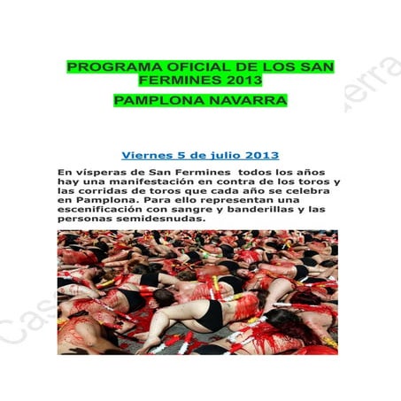 24  Programa oficial de los san fermines 2013