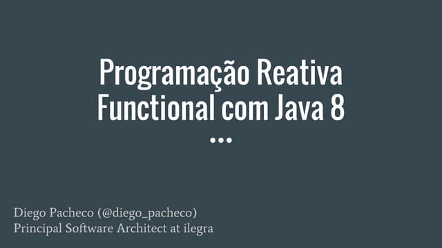 Programação reativa functional com java 8