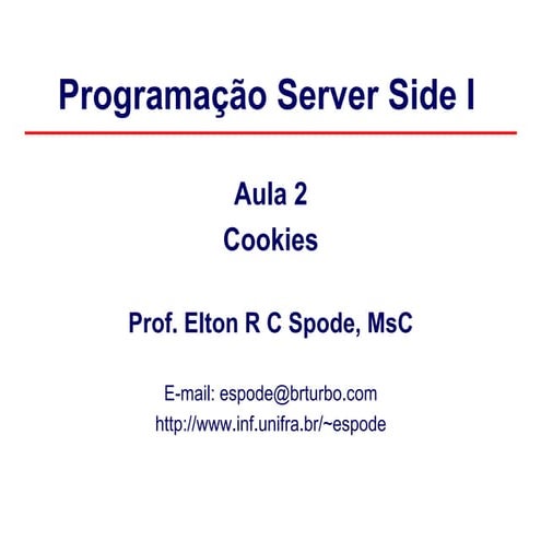 Programação Server Side I - Aula 2