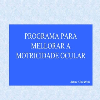 Programa para melllorar a motricida...