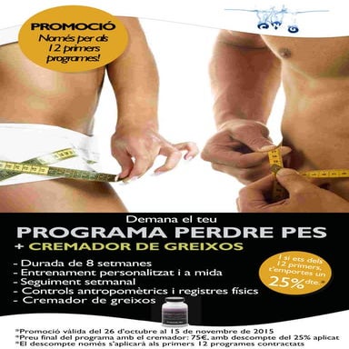 Programa perdre pes i crema greixos