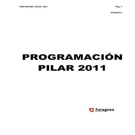 Programa Pilar 2011