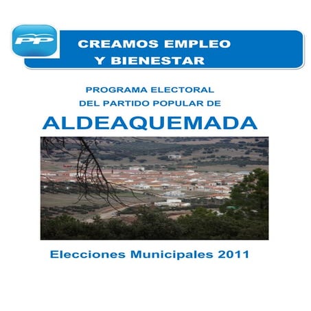 PROGRAMA ELECTORAL DEL PP DE ALDEAQUEMADA