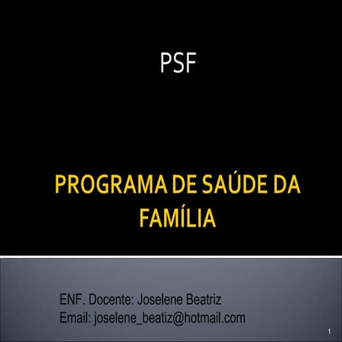 Manual ESF/PSF - Ministério da Saúde | PDF