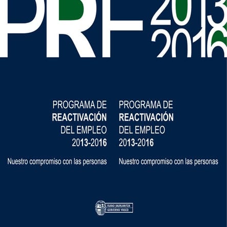 Programa Reactivacion del Empleo 2013-2016
