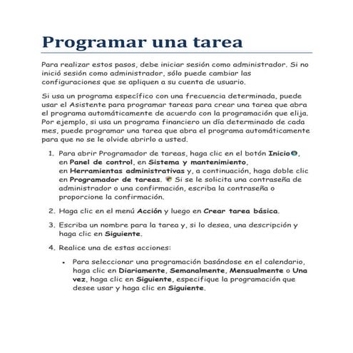 Ejercicio 8 Programación de tareas en windows | DOCX