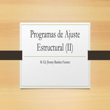 Programas de ajuste estructural (2)