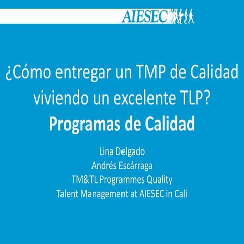 Programas de calidad en AIESEC