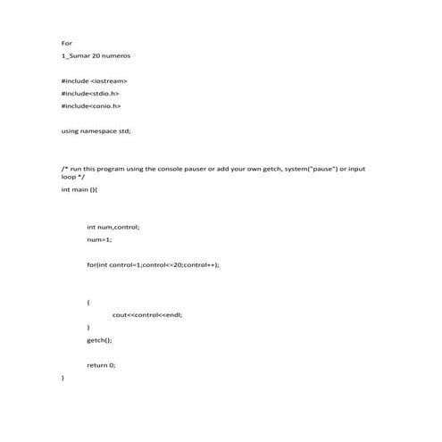 Programas de for y do | PDF