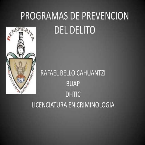 Prevencion del delito | PPTX