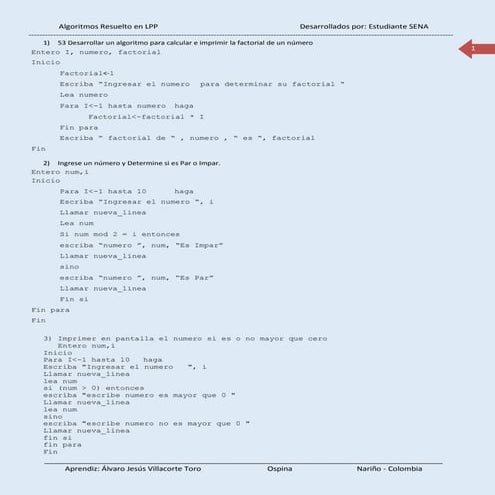 Programas lpp sena 25 entregados