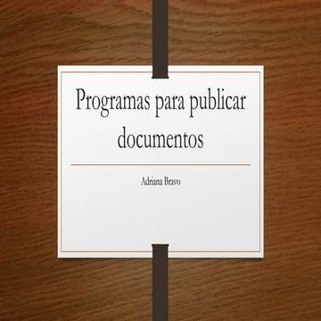 Programas para publicar documentos