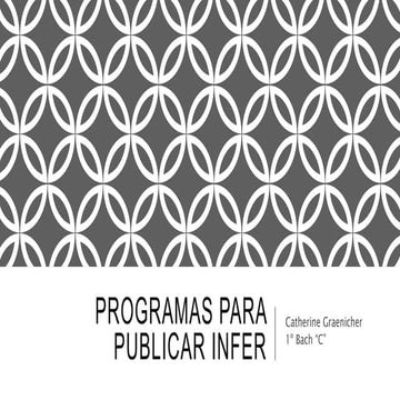 Programas para publicar infer