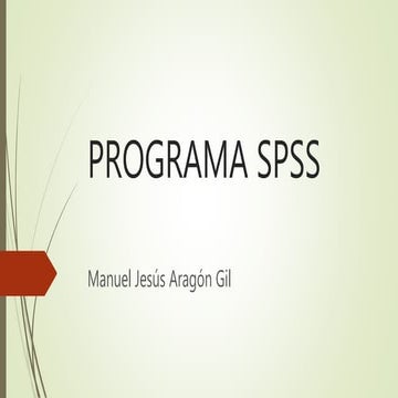 Uso del programa spss | PPTX