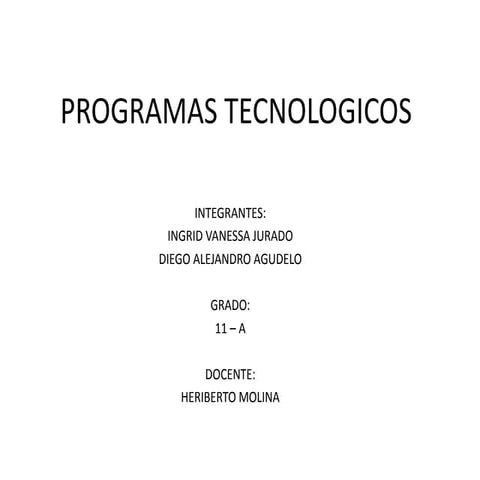 Programas tecnologicos