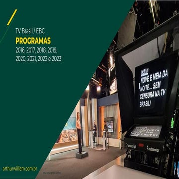 Programas TV Brasil EBC 2016, 2017, 2018, 2019, 2020, 2021, 2022 e 2023 ...