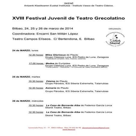 Programa teatro grecolatino 2014