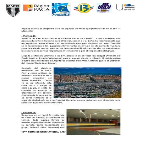 Programa Torneo Marsella