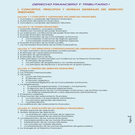 Tributario y Financiero I
