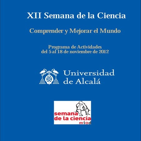Programa Semanas de la Ciencia 2014 | PDF
