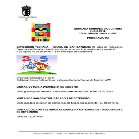 Xornada Cultura Xudía Tui 2012