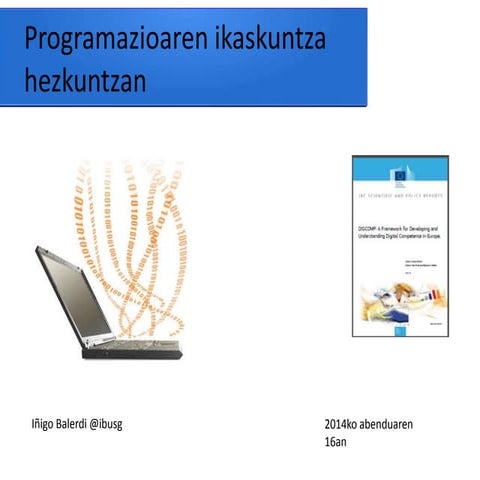 Programazioaren ikaskuntza hezkuntzan