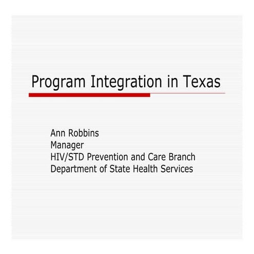 Program Collaboration And Service Integration Texas Nhpc