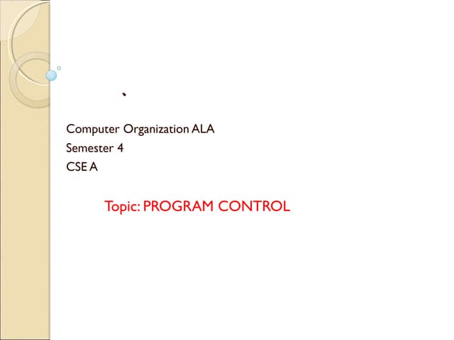 Program control